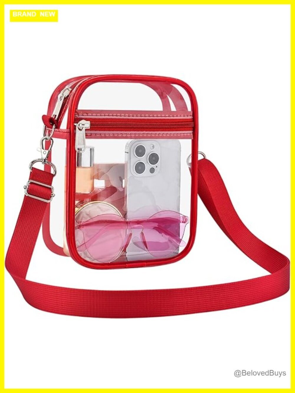 Clear Stadium Approved Transparent Messenger Crossbody Bag